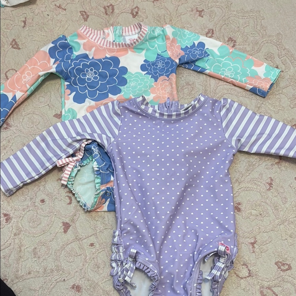 Ruffle butts rash guard one pieces
